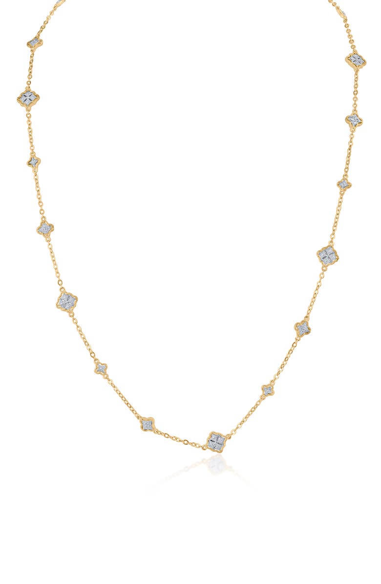 JARDIN Two-Tone Filigree Station Chain Necklace, Main, color, Gold/ 2Tone