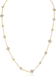 JARDIN Two-Tone Filigree Station Chain Necklace