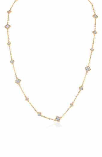 JARDIN Two-Tone Filigree Station Chain Necklace