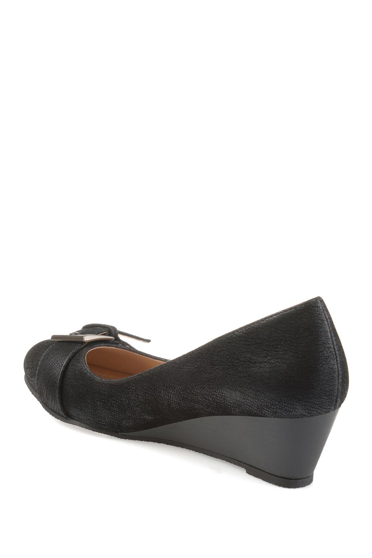 Journee Collection Graysn Wedge Pump, Alternate, color, Black
