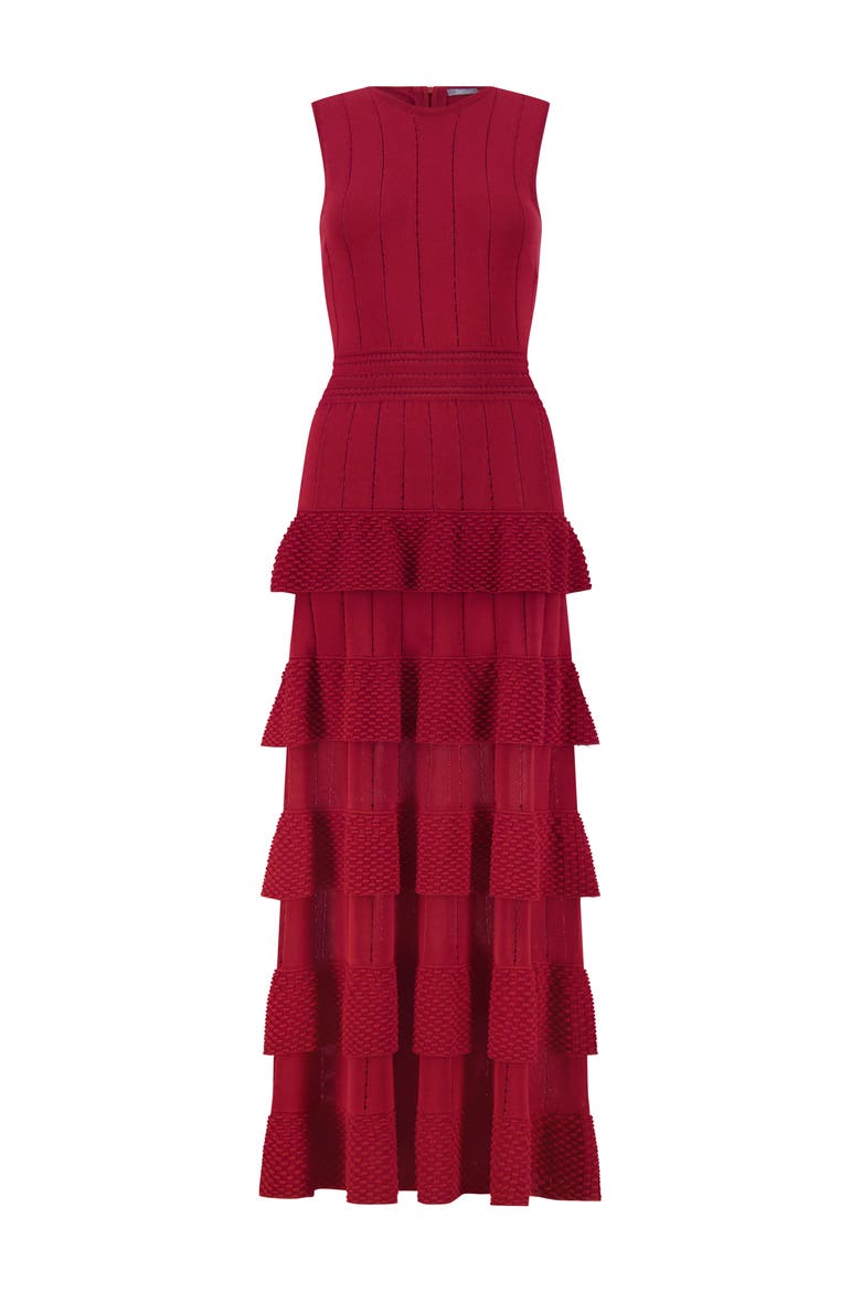 Bobble Knit Piper Dress, Main, color, Oxblood