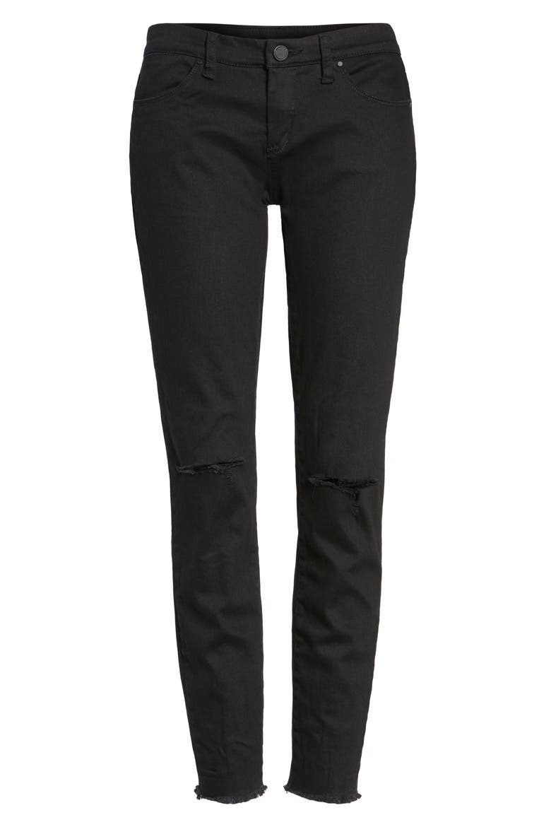 Crazy Train Skinny Ankle Jeans, Alternate, color, BLACK