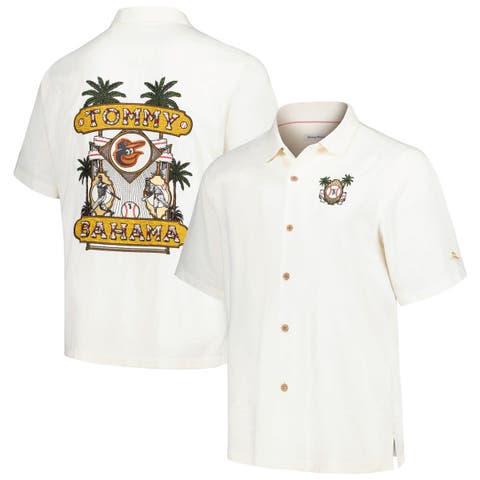 Men's Tommy Bahama White Baltimore Orioles Pitcher's Paradiso Button-Up Camp Shirt