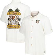Tommy Bahama Men's Tommy Bahama White Baltimore Orioles Pitcher's Paradiso Button-Up Camp Shirt