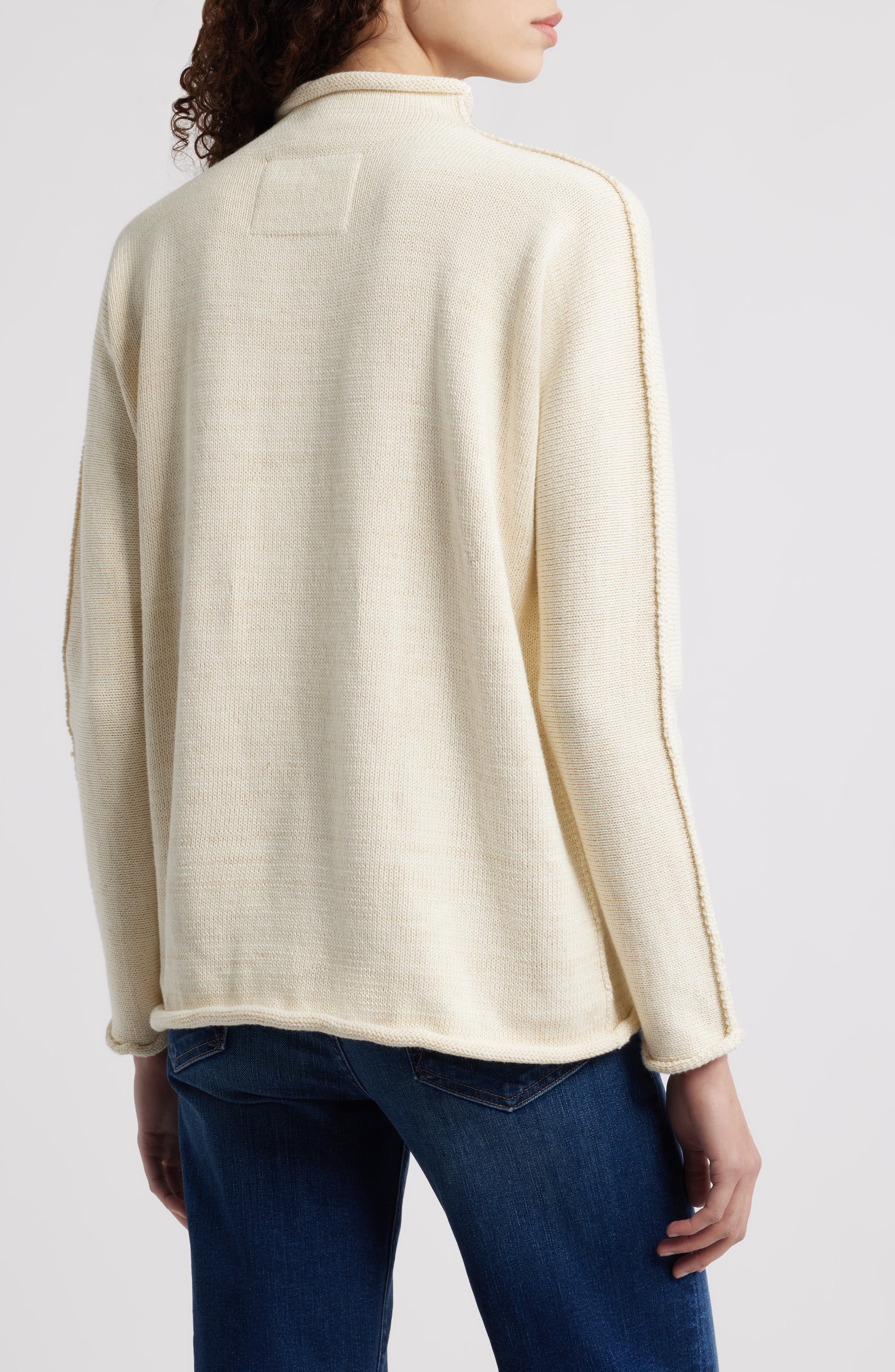 Monterey Stripe Cotton Funnel Neck Sweater - image 4