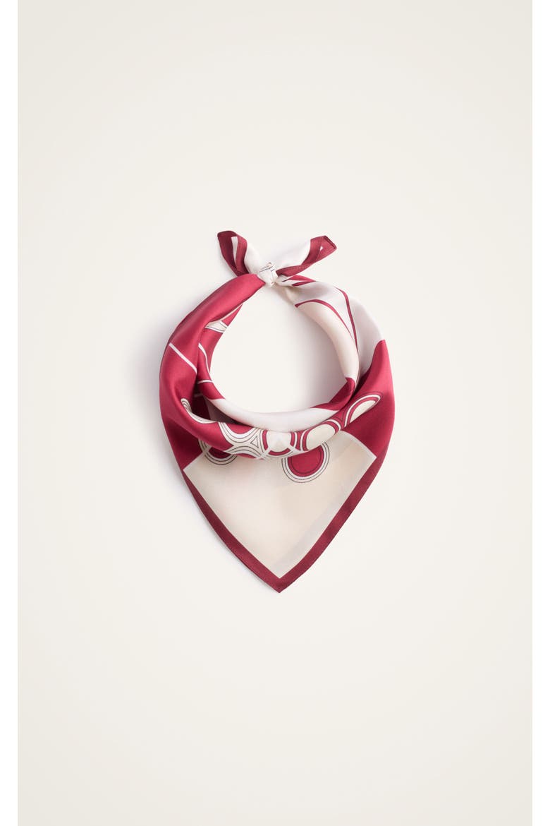 Mini Foulard 45X45, Alternate, color, Eclipse Bordeaux