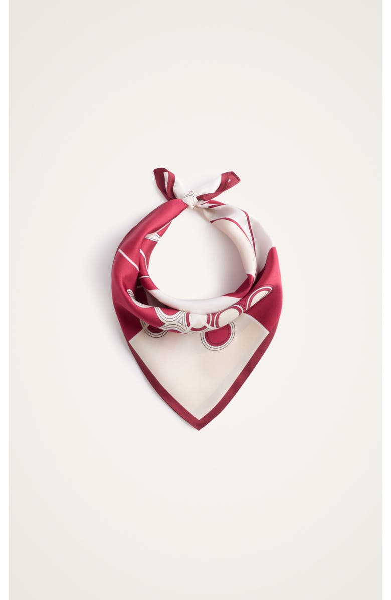 La DoubleJ Mini Foulard 45X45, Alternate, color, Eclipse Bordeaux