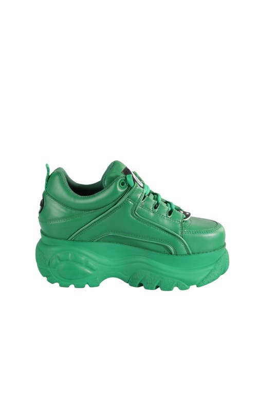 Buffalo Boots Classic Low Leather Sneaker In Green