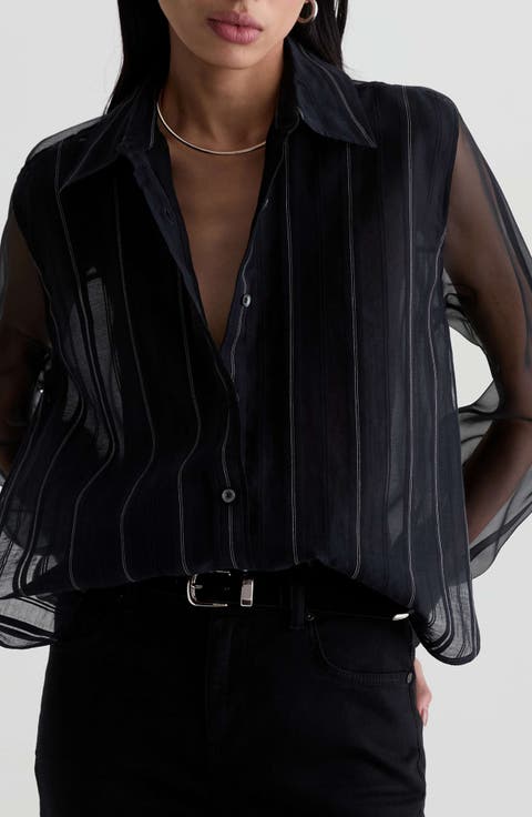 Sawtelle Pinstriped Cotton & Silk Shirt