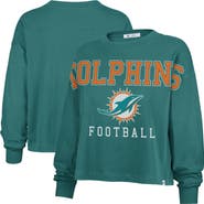 '47 Women's '47 Aqua Miami Dolphins Outreach City Oversized Long Sleeve T-Shirt
