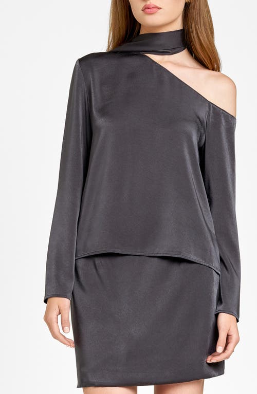 Shop Wayf Davenport Miniskirt In Gunmetal