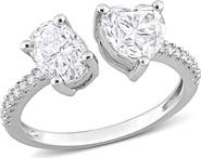 DELMAR Oval Cut & Heart Cut Moissanite Open Ring