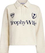BRIDEMERCH Trophy Wife LS Fleece Boxy Rugby