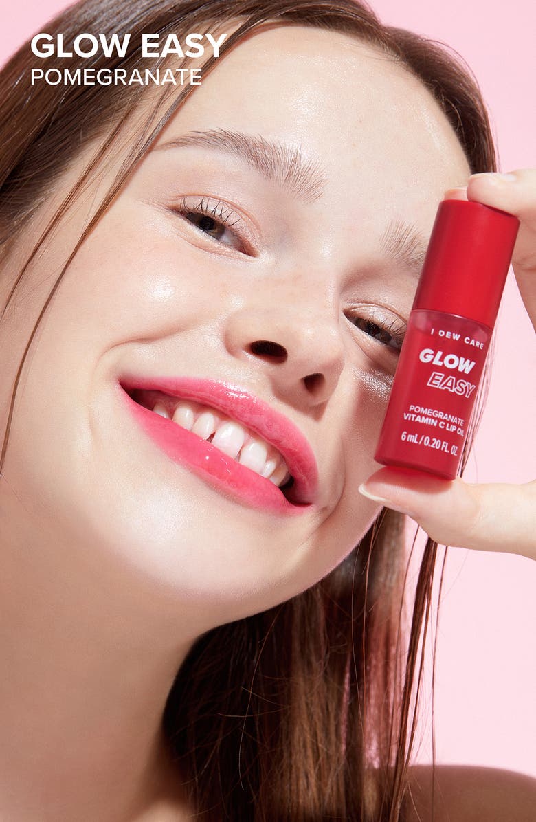 I DEW CARE Glow Easy Lip Oil, Alternate, color, Pomegranate
