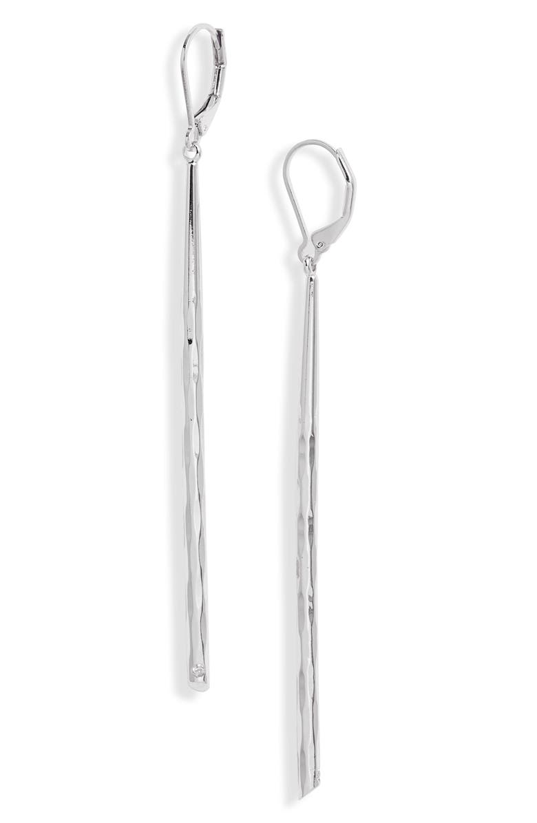 Nordstrom Twisted Bar Linear Earrings, Main, color, Silver