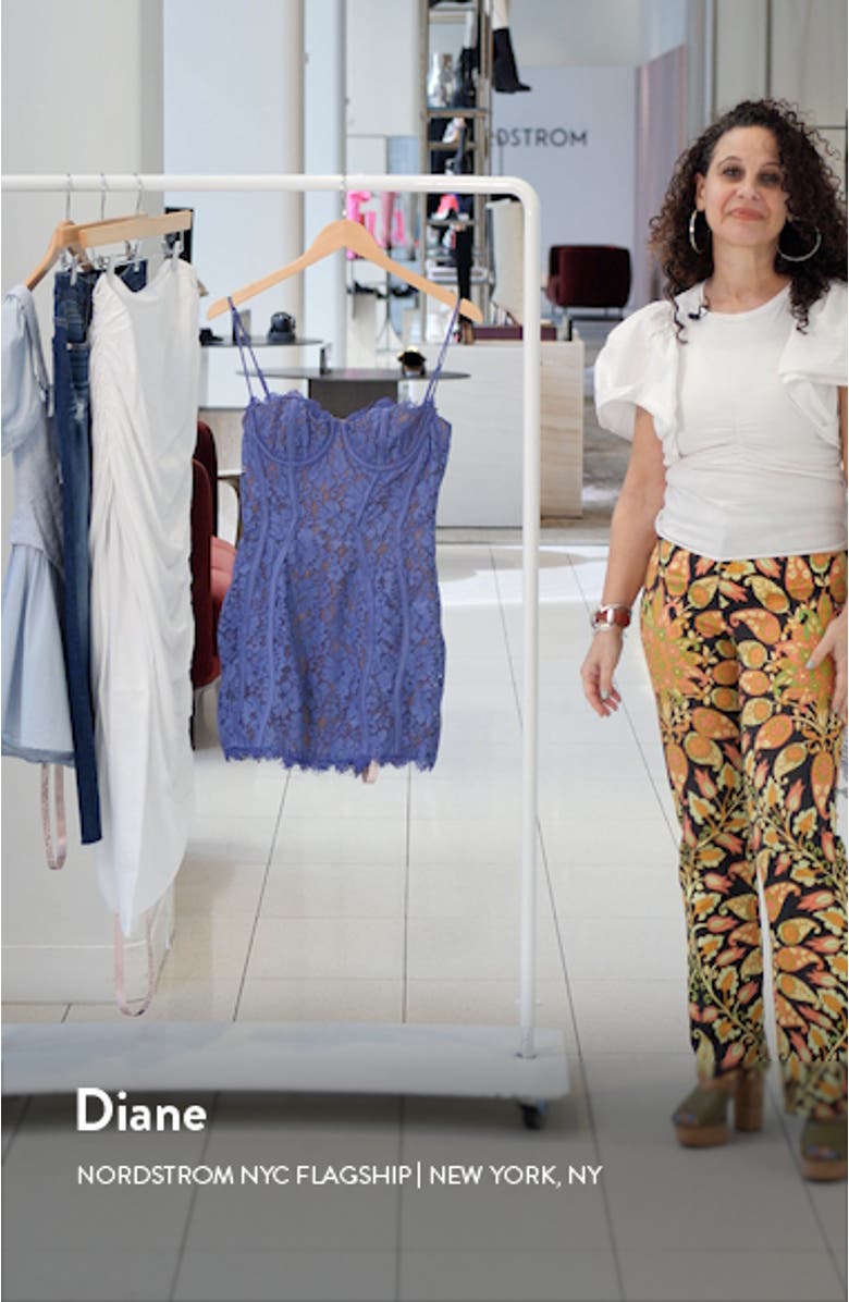 Lala Lace Underwire Cocktail Minidress, sales video thumbnail