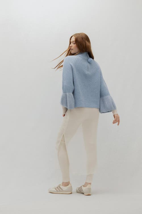 Naked Cashmere Luxe Puff Turtleneck In Blue