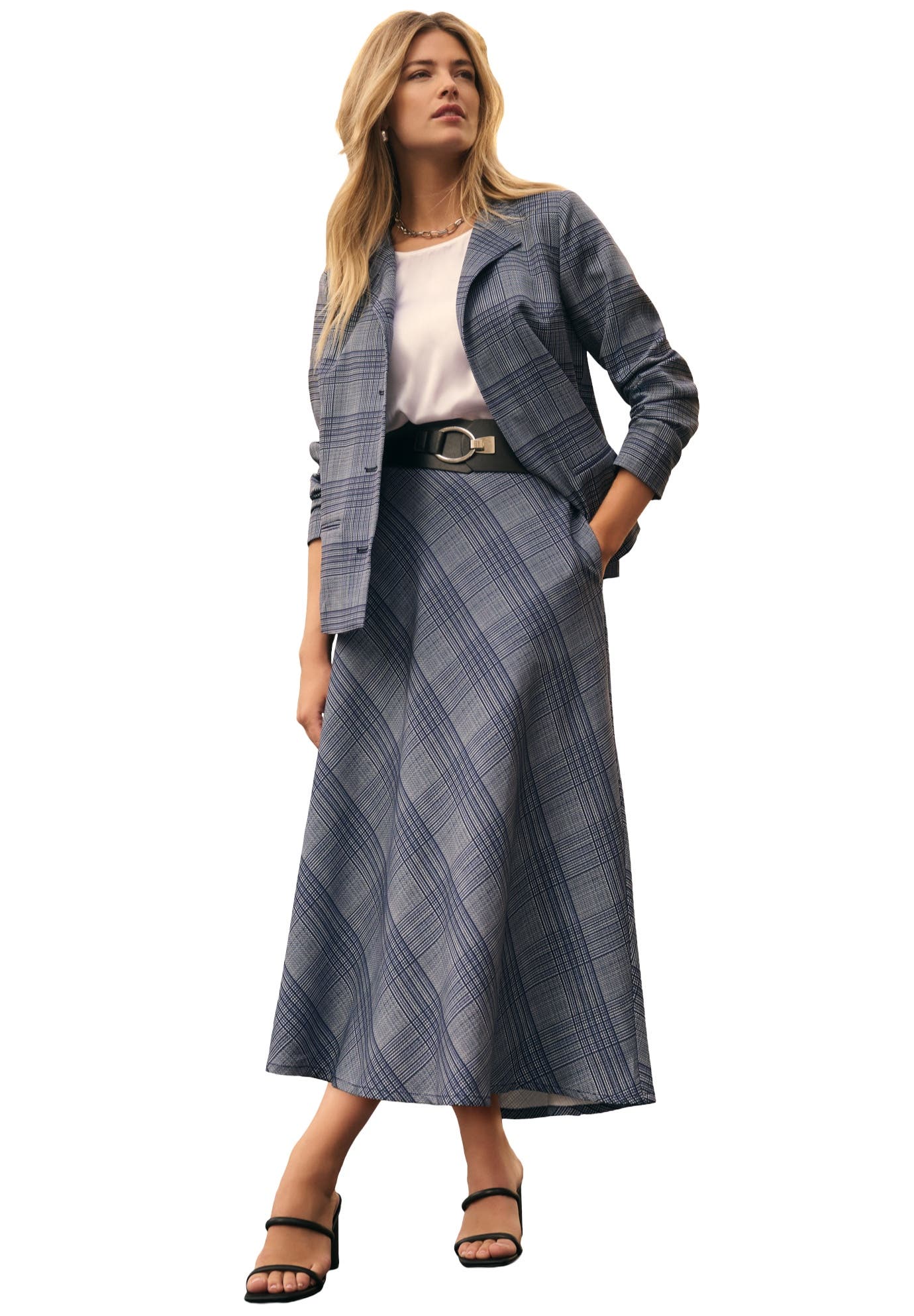 NAVY REFINED PLAID