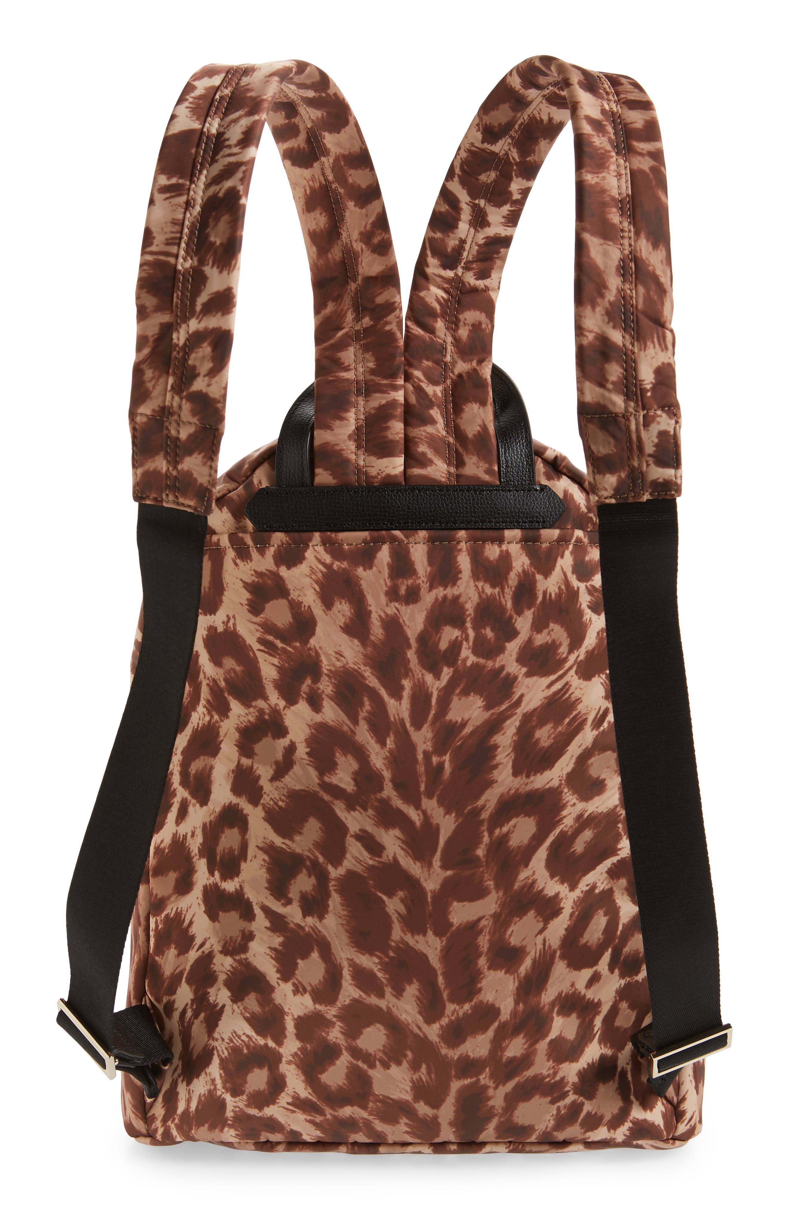 Kate Spade New York large taylor leopard nylon backpack, Alternate, color, 