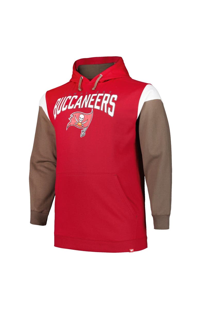 PROFILE Men's Profile Red Tampa Bay Buccaneers Big & Tall Trench Battle Pullover Hoodie, Alternate, color, Red