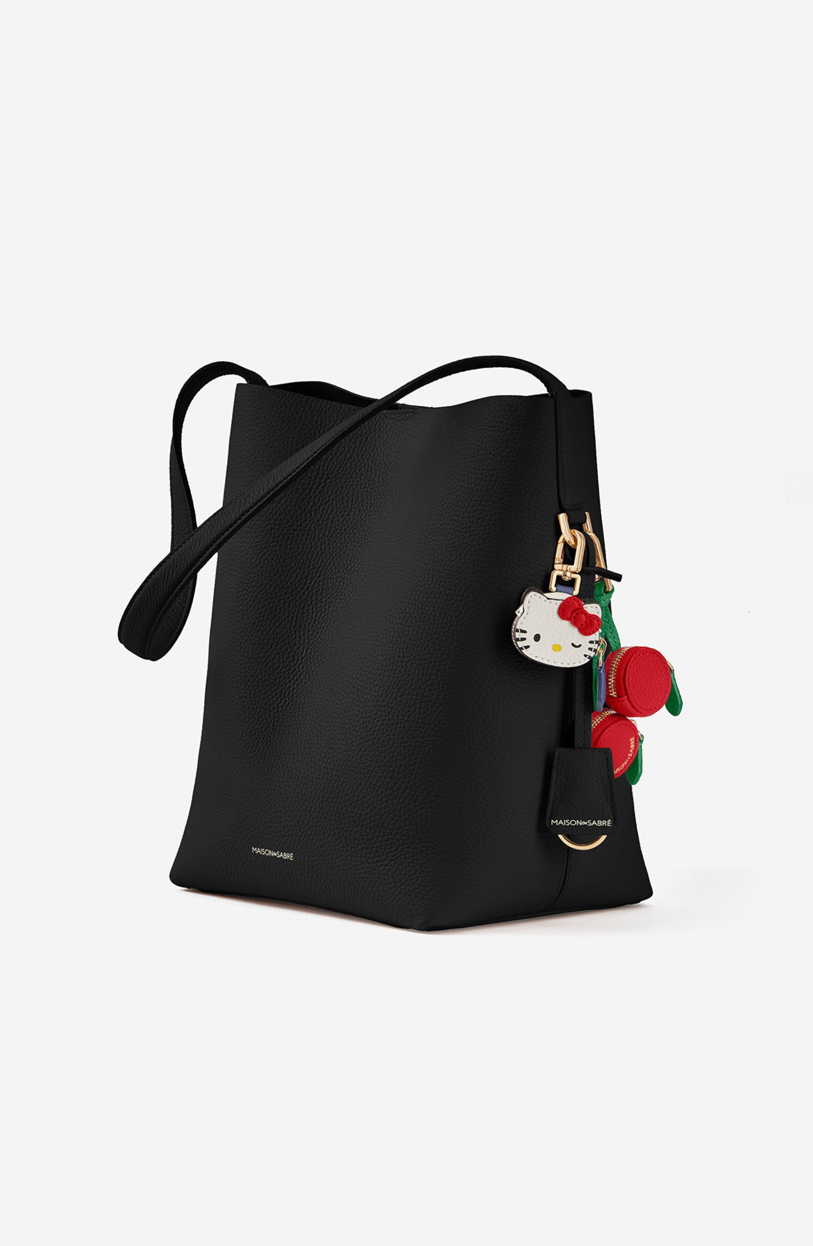 MAISON de SABRÉ The Bucket Soft Tote, Alternate, color, Rouge Noir