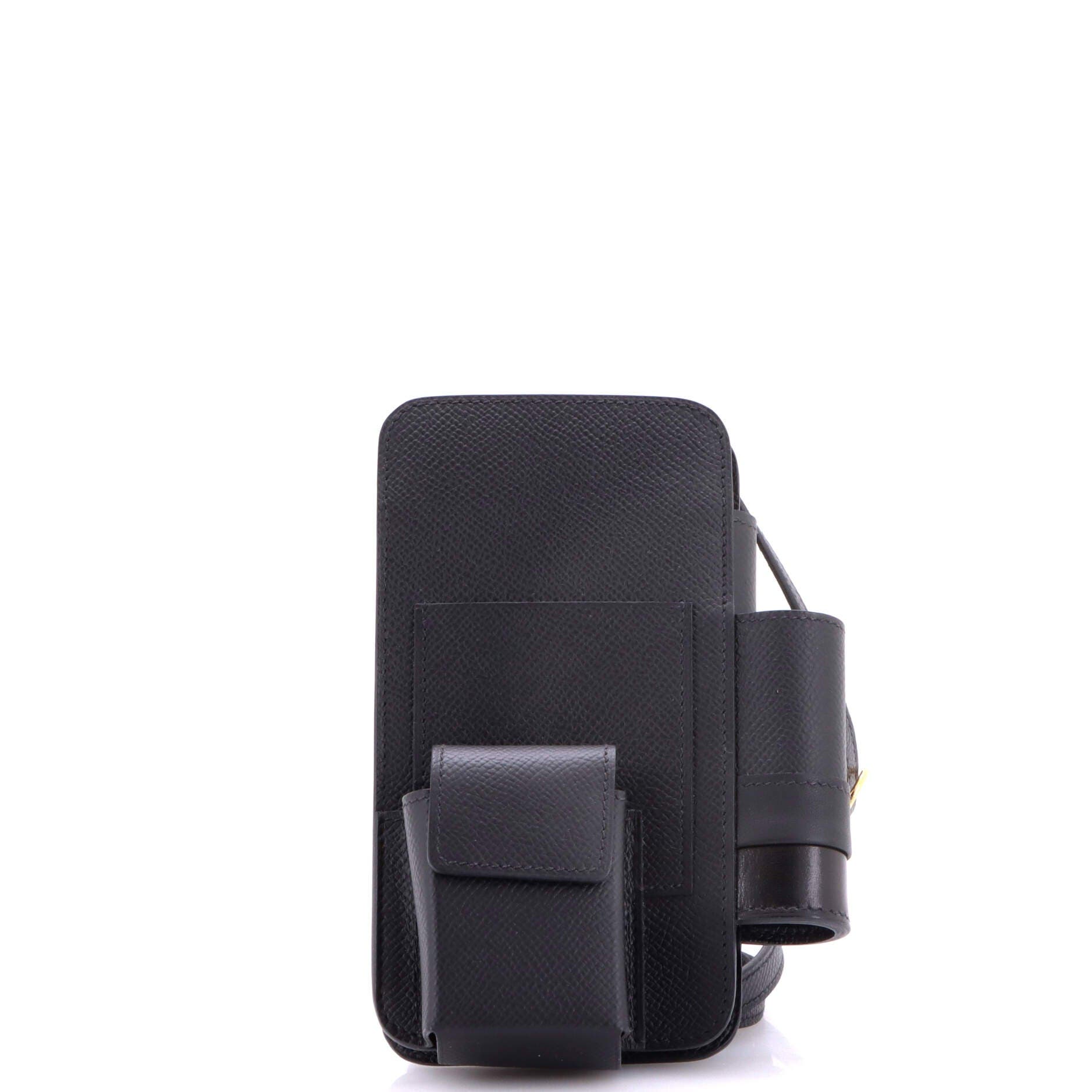 Hermesway Phone Case Crossbody Bag Epsom, Main, color, Black