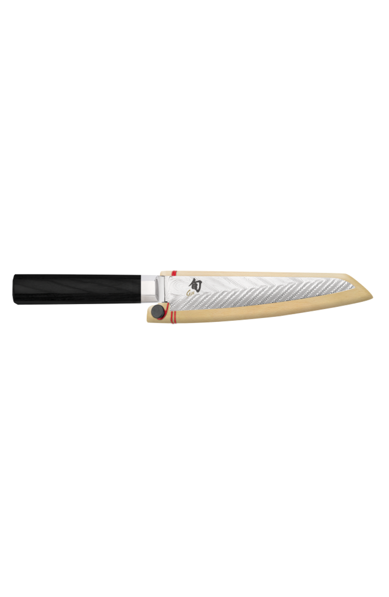 Shun Dual Core Utility/Butchery, 6 Inch, Main, color, Ebony