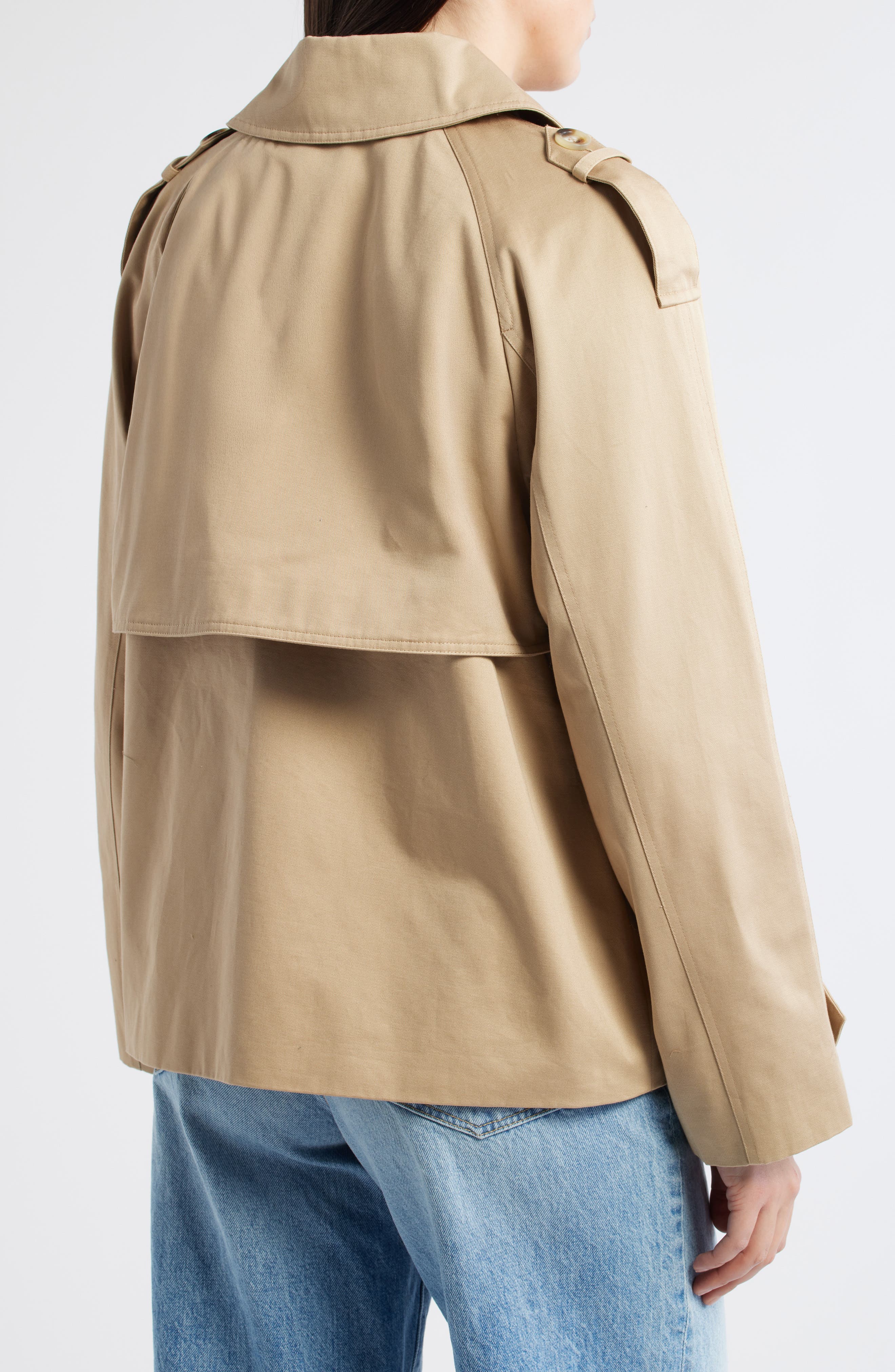Short Cotton Trench Coat - image 2