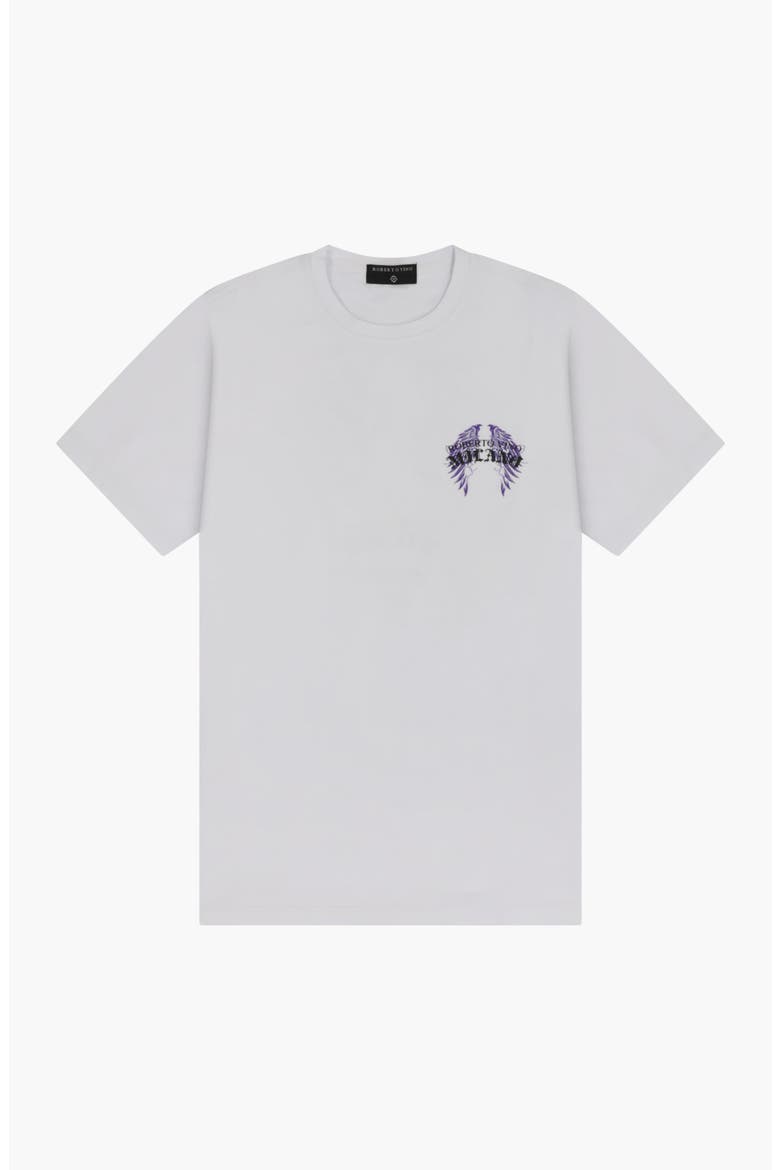 Chasing the Sun Winged Graphic Slim Fit T-Shirt, Alternate, color, White