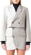 Grey Lab Colorblock Crop Blazer