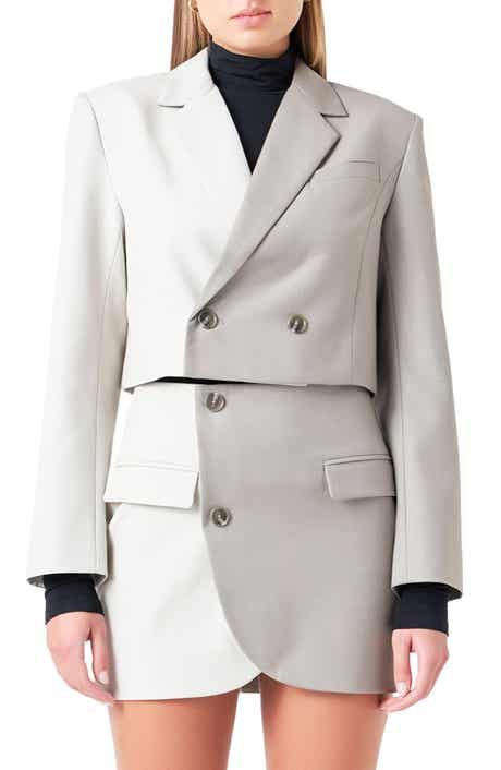 Colorblock Crop Blazer