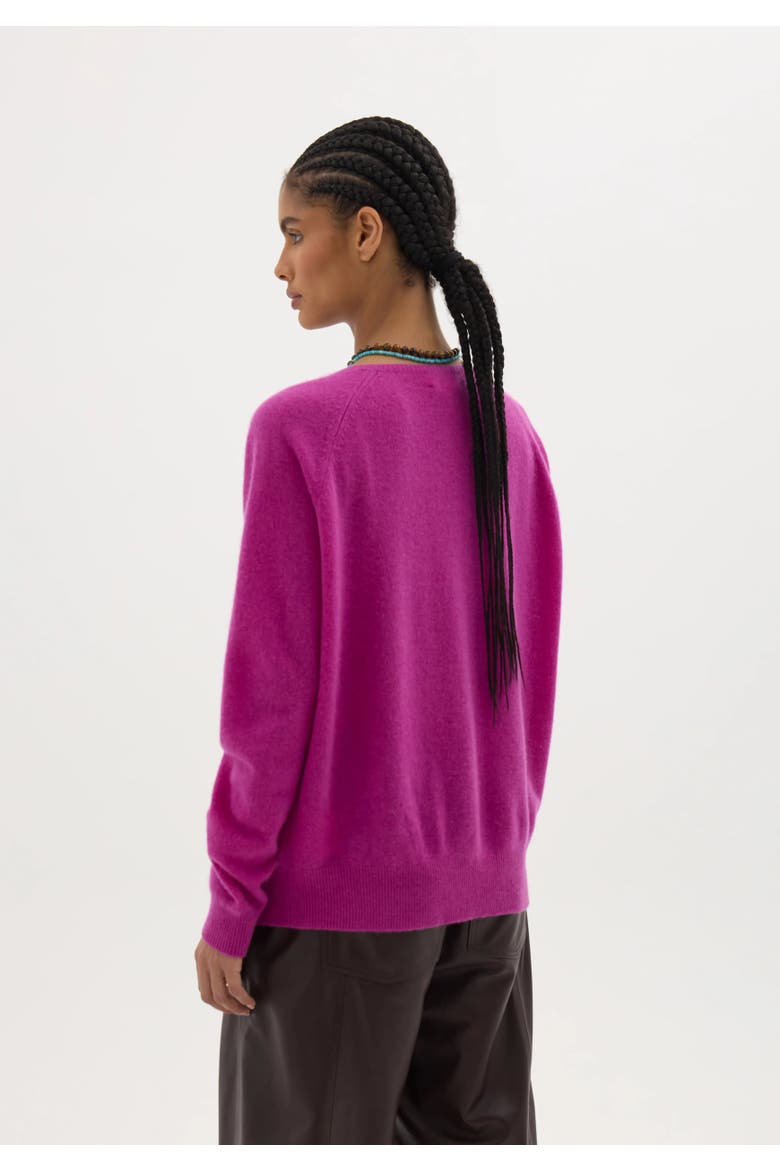 Constance Cashmere V Jumper, Alternate, color, Magenta