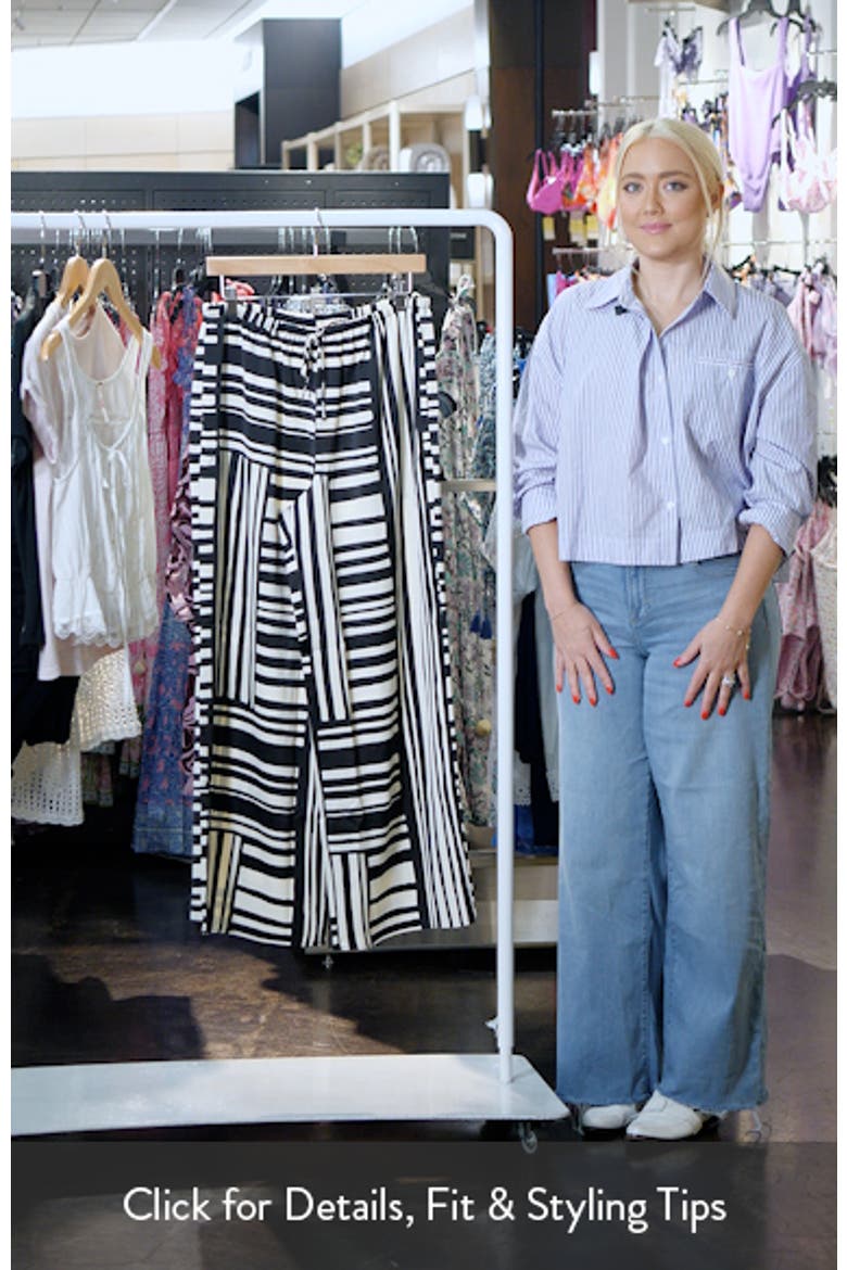 Tie Waist Wide Leg Satin Trousers video