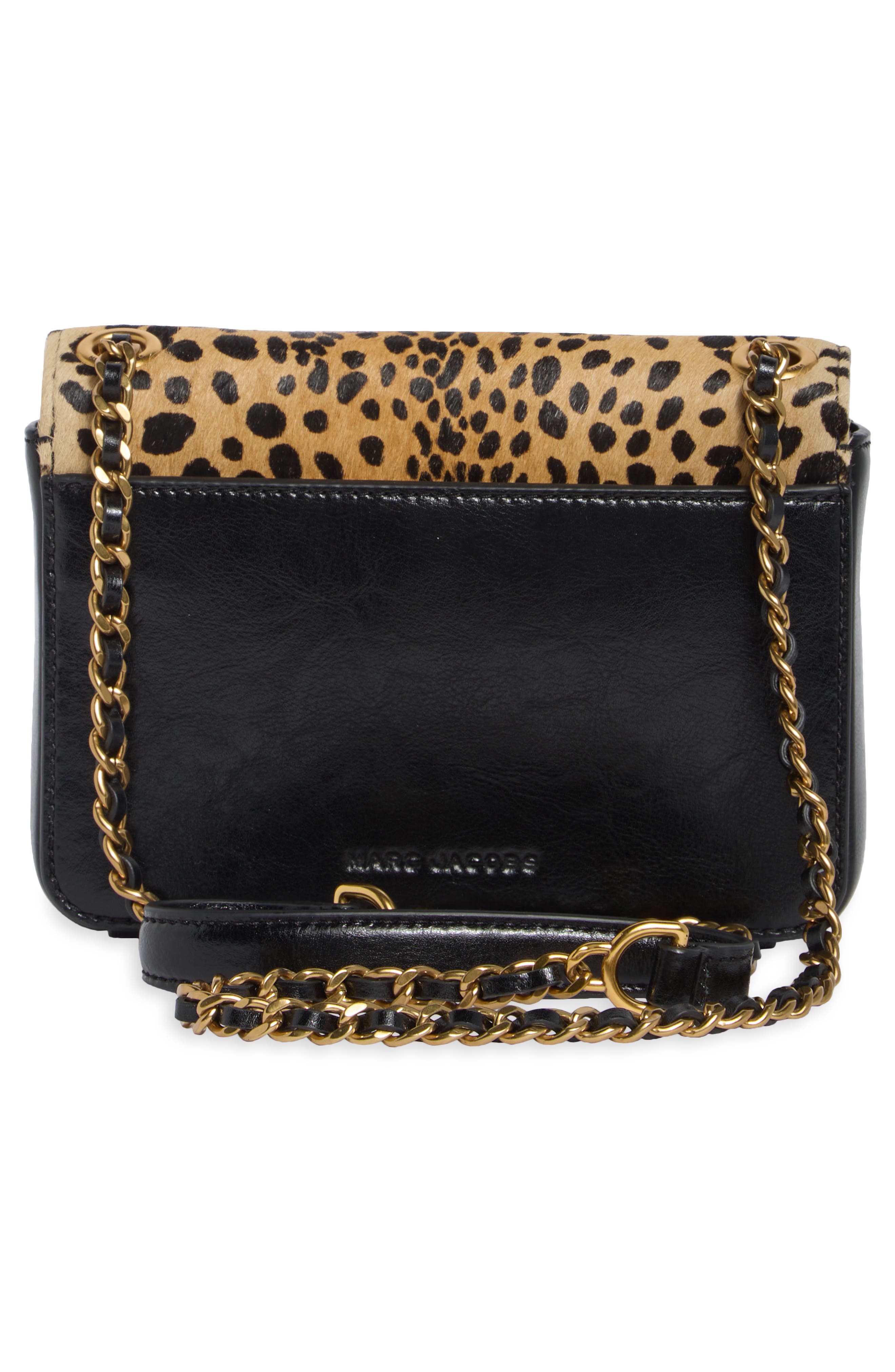 The Genuine Calf Hair & Leather Small Shoulder Bag, Alternate, color, BLACK MULTI