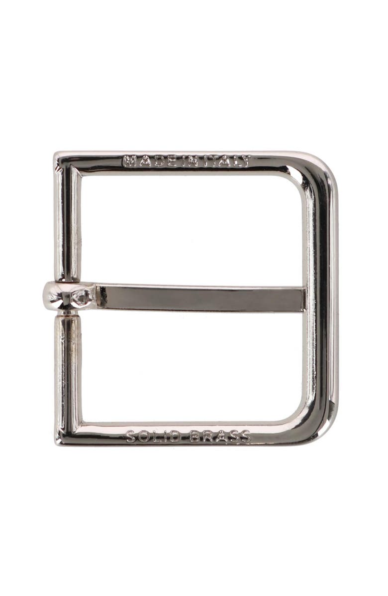 Trafalgar 35mm Italian Polished Brass Rounded Buckle, Alternate, color, Silver