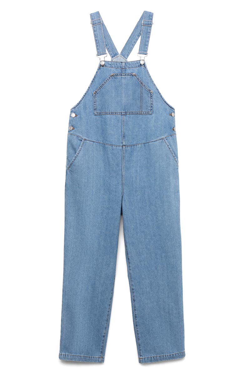 MANGO Denim Maternity Overalls, Main, color, 