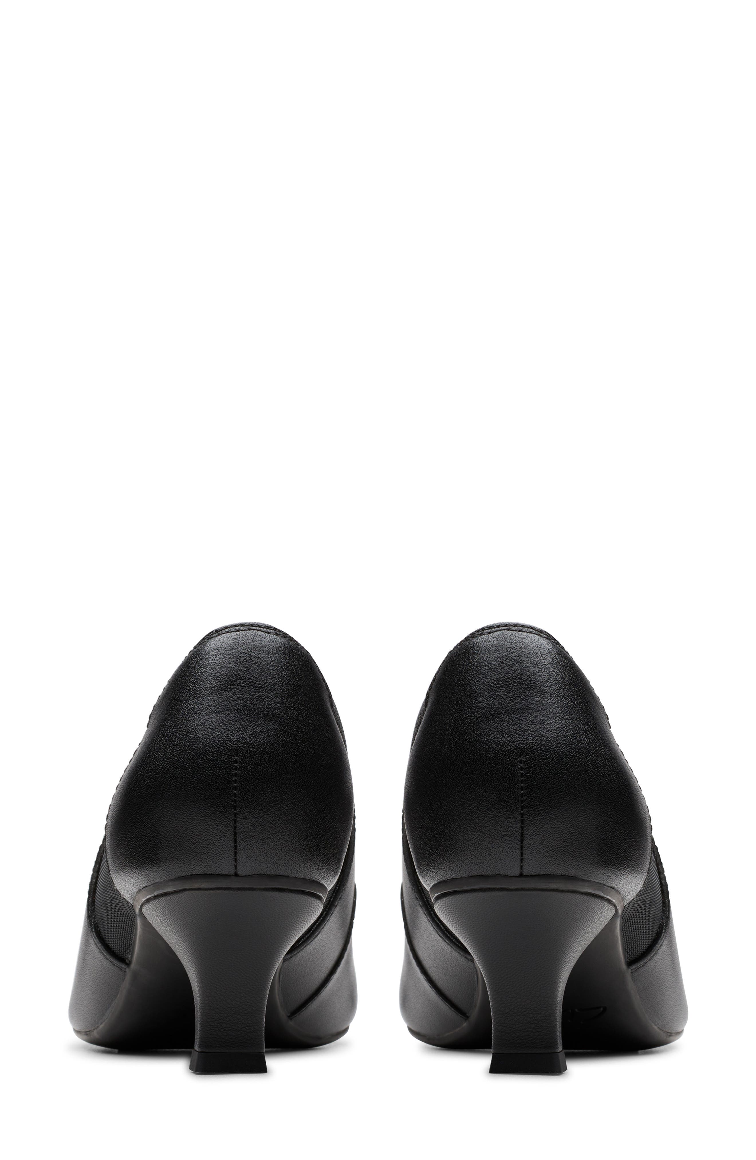 Clarks<sup>®</sup> Kepley Cora Pointed Toe Pump, Alternate, color, Black Leather