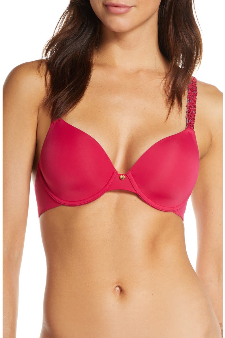 Rose Dream Custom Coverage Underwire Bra, Main, color, VINTAGE ROSE/ GRAPHITE