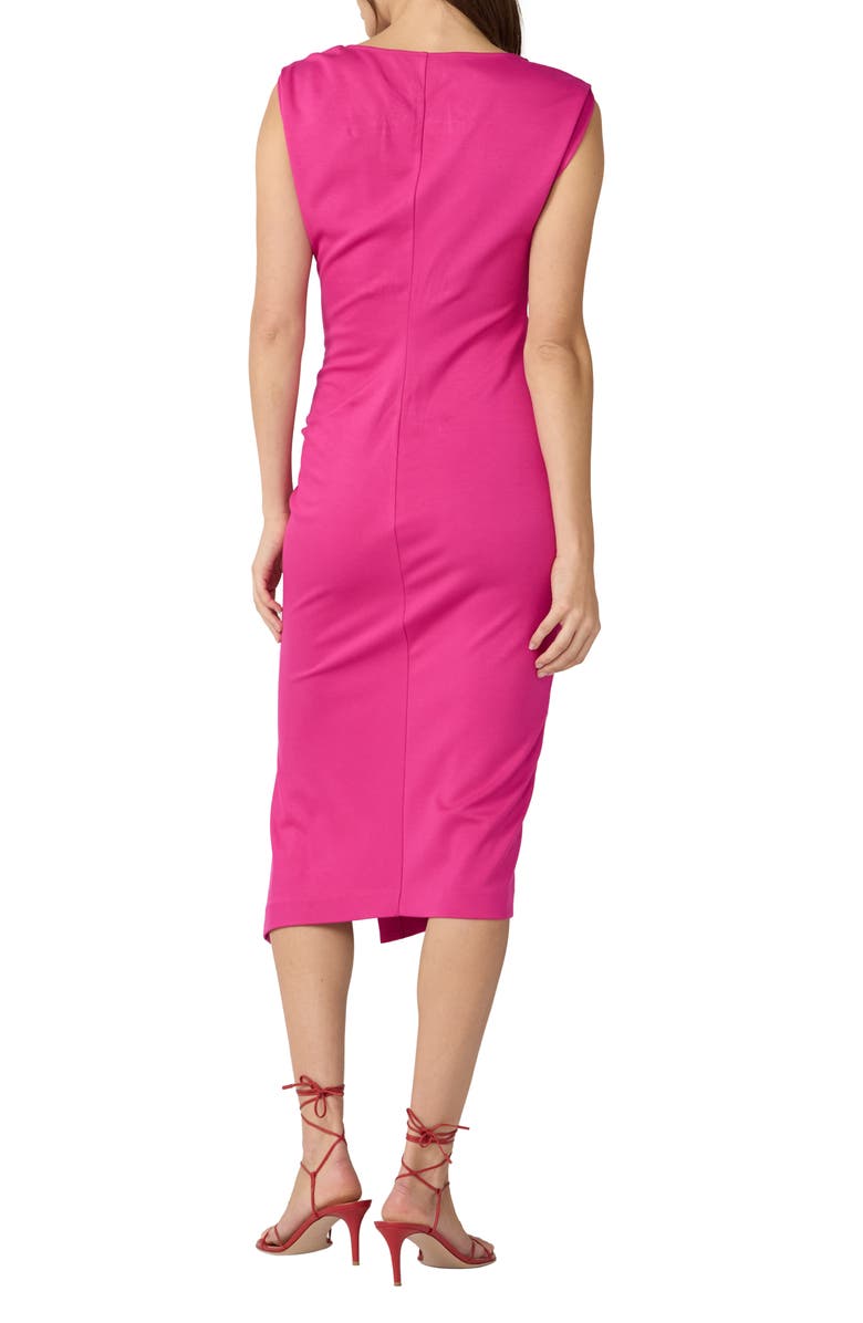 DVF Andie Jersey Midi Dress, Alternate, color, Indian Pink