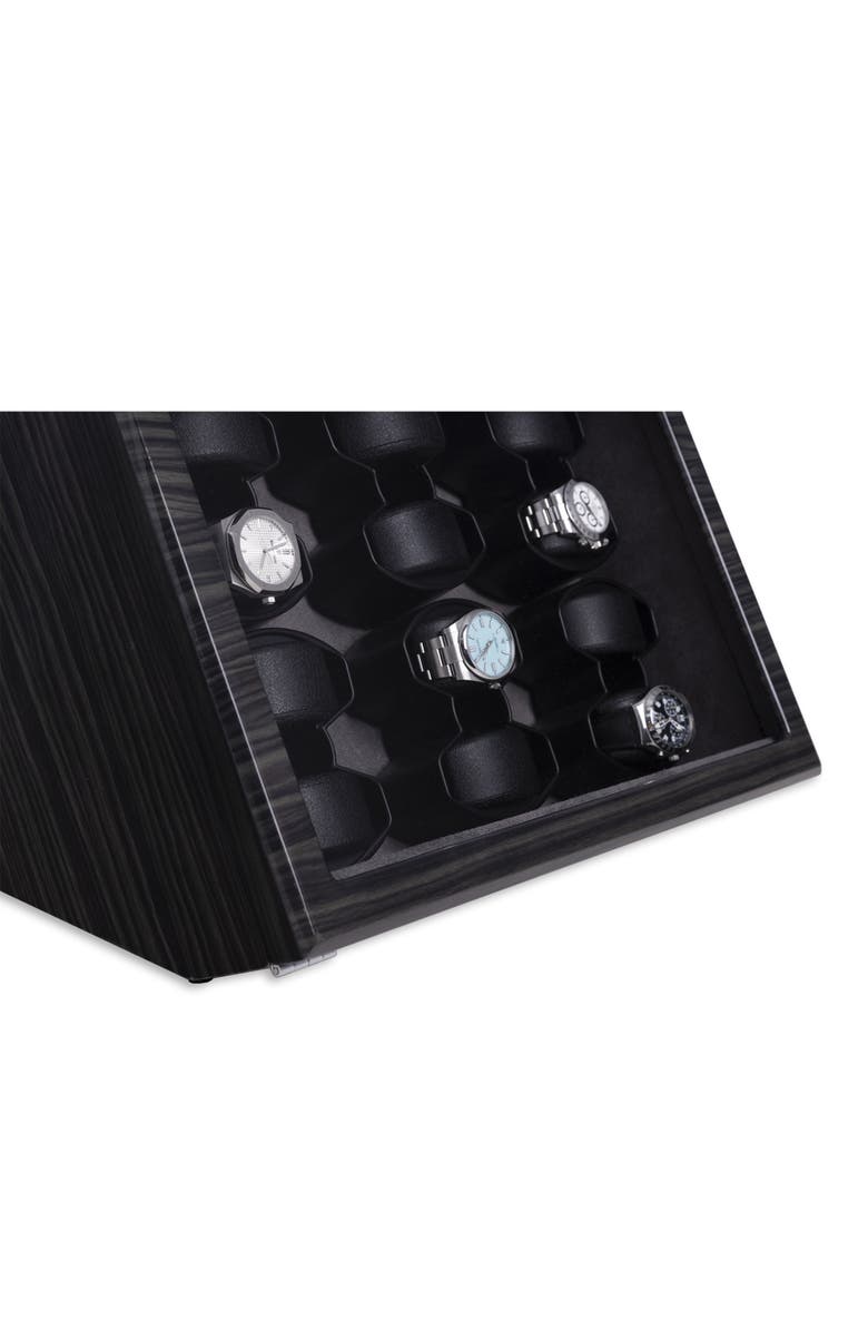 Bey-Berk Cosmo 12-Watch Winder & Case, Alternate, color, Grey