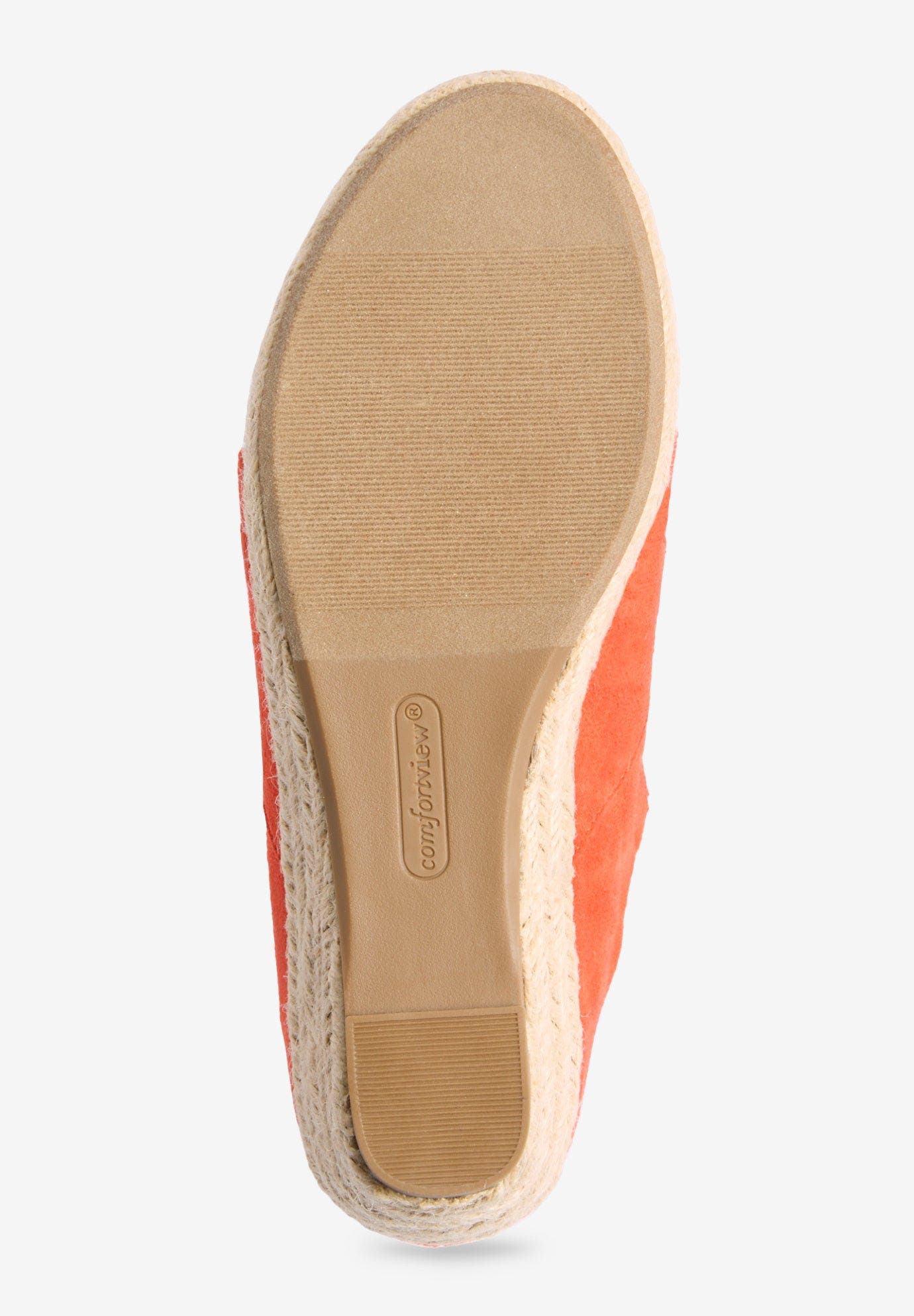 Comfortview The Beckett Espadrille, Alternate, color, Red Orange