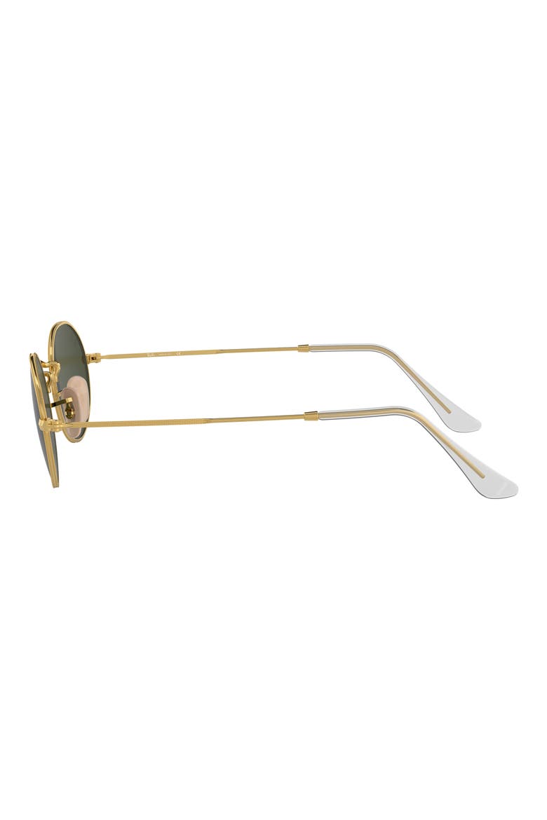 Oval 51mm Sunglasses, Alternate, color, GOLD