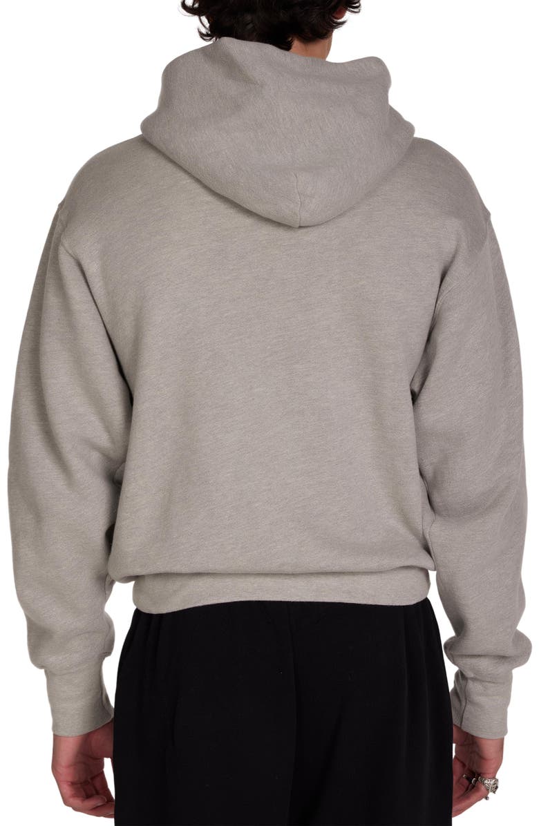 Les Tien Heavyweight Cropped Zip Hoodie, Alternate, color, Heather Grey