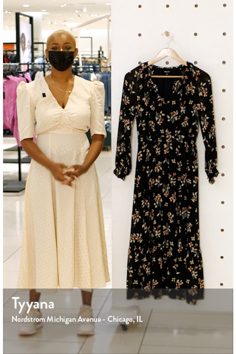 Posy Floral Gathered Neck Ruffle Dress video
