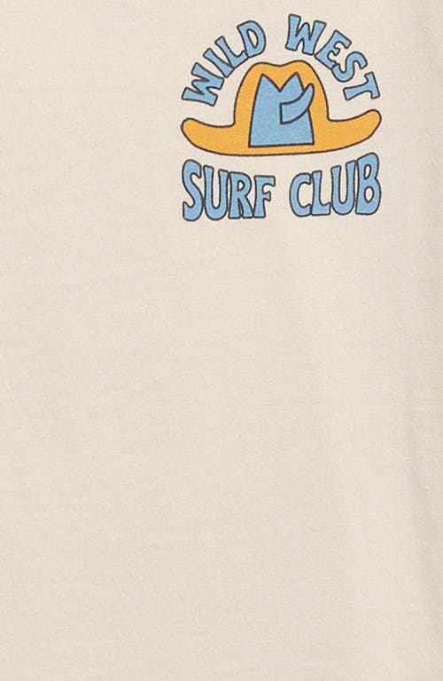 Tiny Whales Kids' Wild West Surf Club Cotton Graphic T-shirt In Neutral