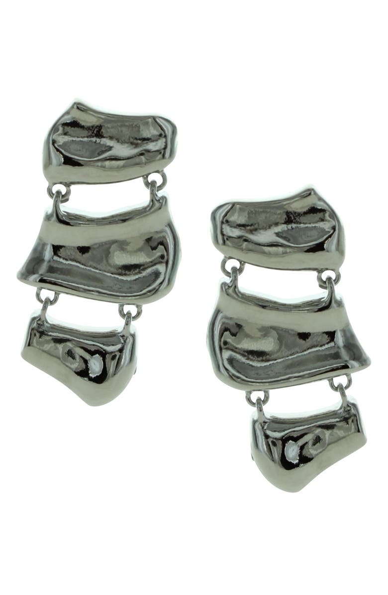 OLIVIA WELLES Isabel Sculpted Drop Earrings, Main, color, Silver