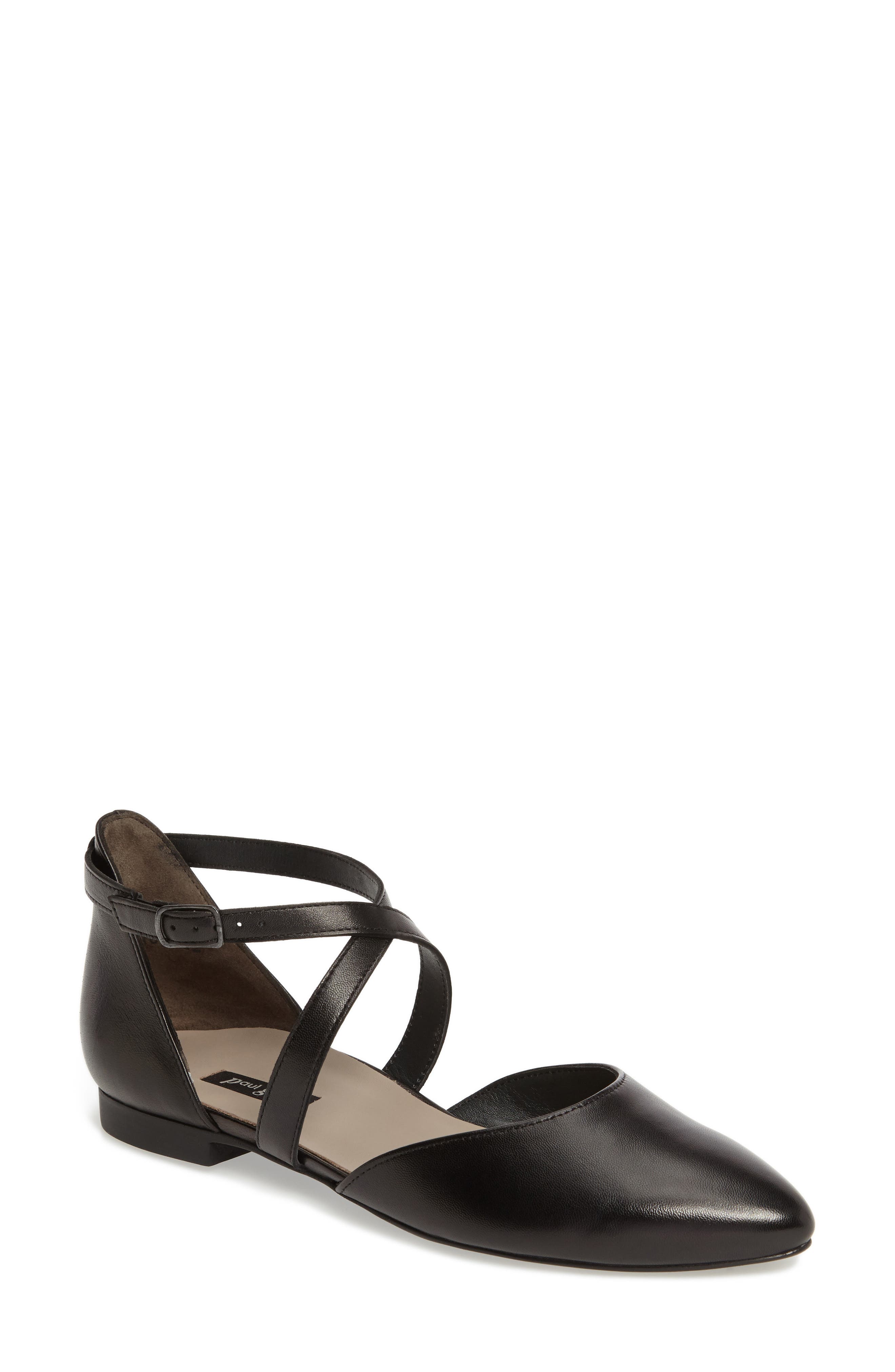 Paul Green Margo Cross Strap Flat, Main, color, 