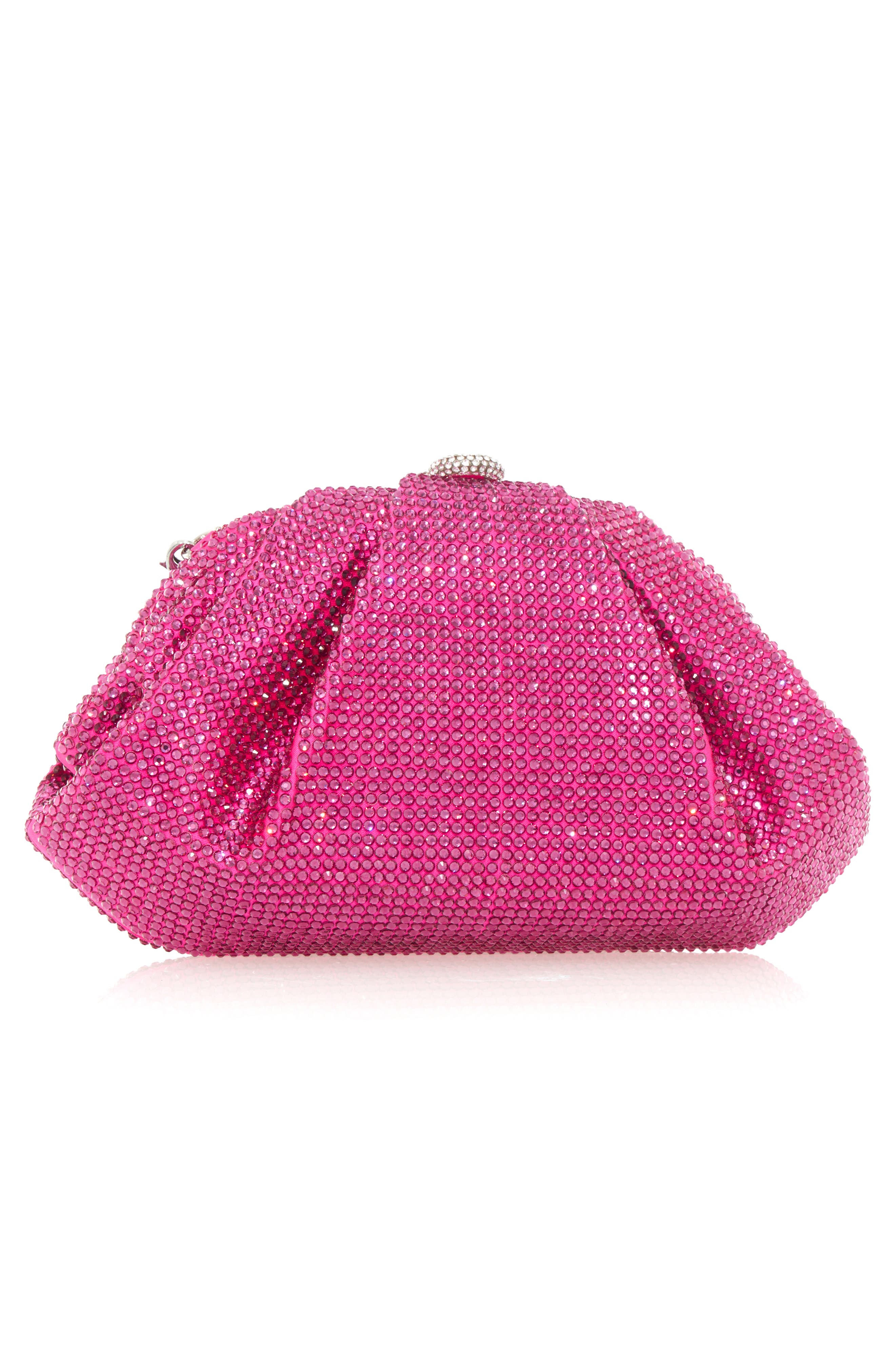 Gemma Crystal Clutch, Alternate, color, SILVER FUCHSIA