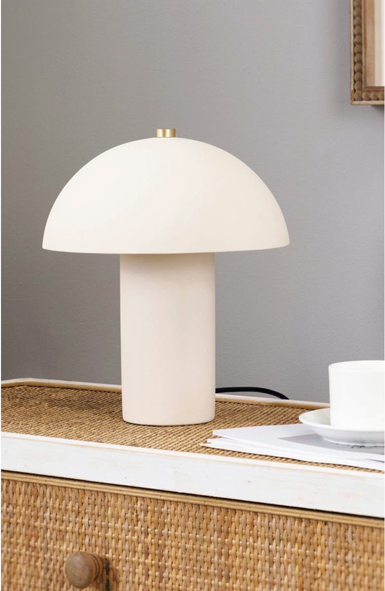 Brightech Alba 10" Cream Ceramic LED Desk Lamp, Alternate, color, Cream