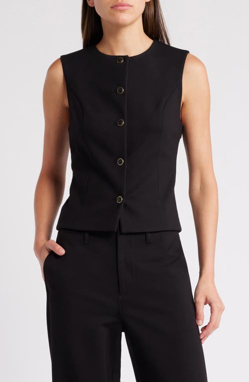 Rag & Bone Irina Button-front Vest In Black